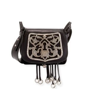 Prada Corsaire Leather Shoulder Bag with (Decorative) Metal Key Lock